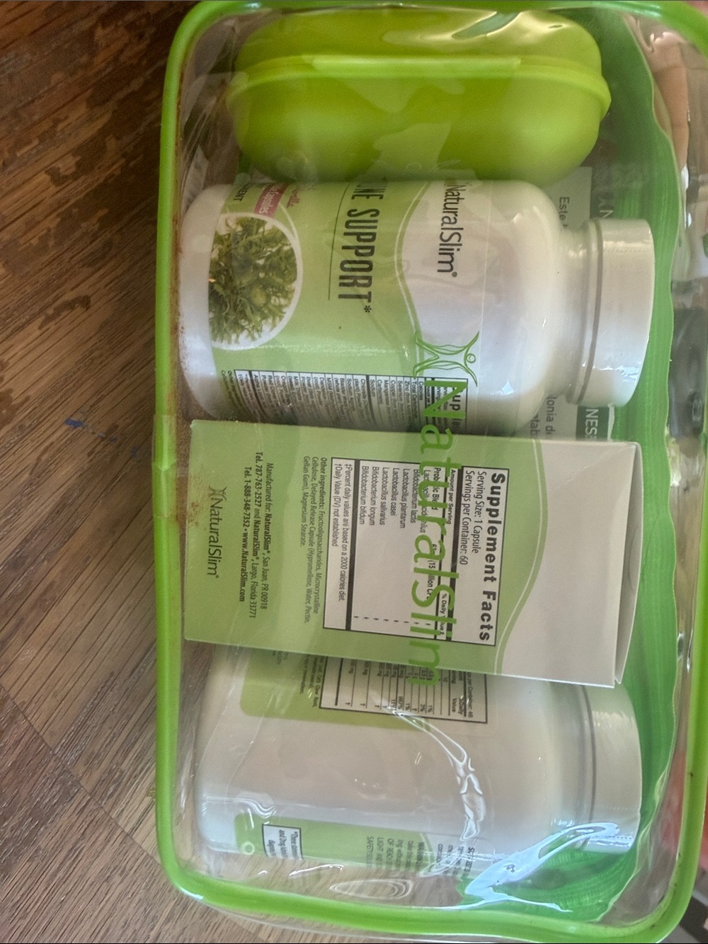 NaturalSlim Supplement Kit in Lime Green Case New never used Candida kit